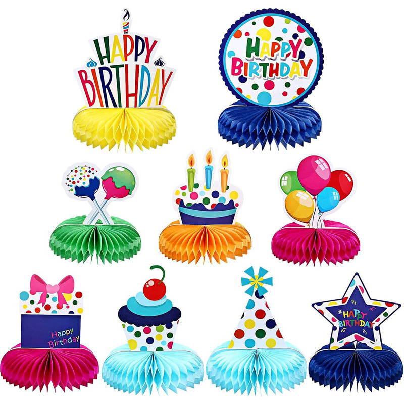 9-piece colorful nest decoration birthday party desktop decoration dining table party honeycomb table paper honeycomb base 9-piece colorful nest decoration birthday party desktop decoration dining table party honeycomb table paper honeycomb base