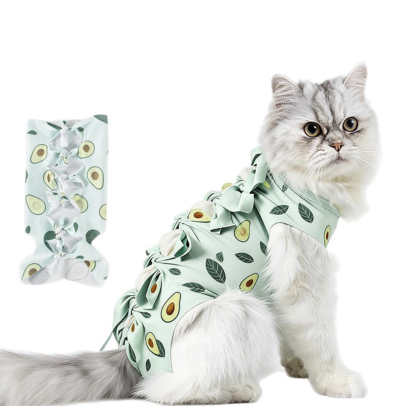 Ropa de esterilización para gatos, ropa de cirugía para hembras, ropa de algodón transpirable, ropa de destete para gatos machos, ropa antilamida para mascotas después de la operación. image 6