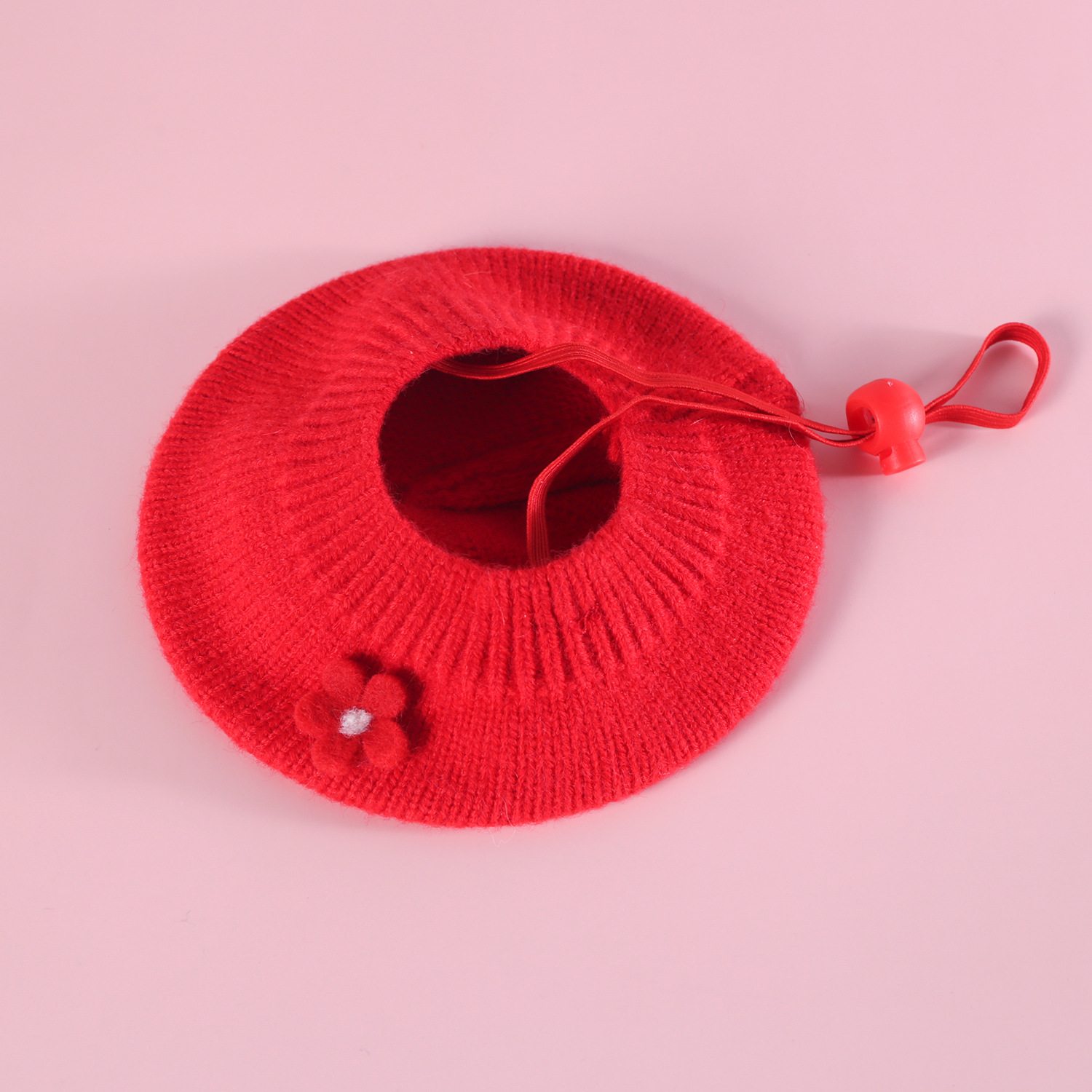 Felt de mascotas flores de lana de punto Berry pequeño sombrero gancho de mano flor guillot set gatito cachorro princesa image 11
