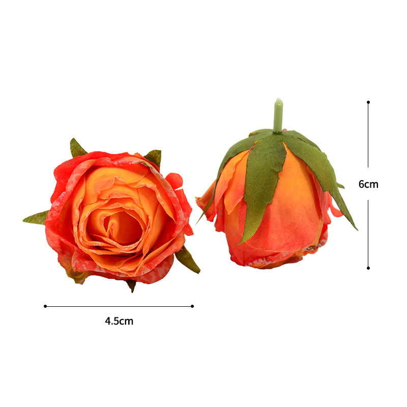 雪花バラのトランペットをシミュレートする6cm焦辺バラの花の頭の結婚式の花の壁の生け花の花嫁の手の花の束の生け花|undefined