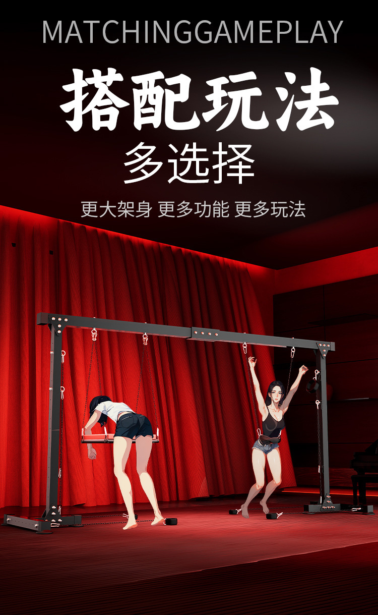 Jiuai SM Couple’s Bondage Set with Metal Handcuffs and Restraint Straps — detail image 3