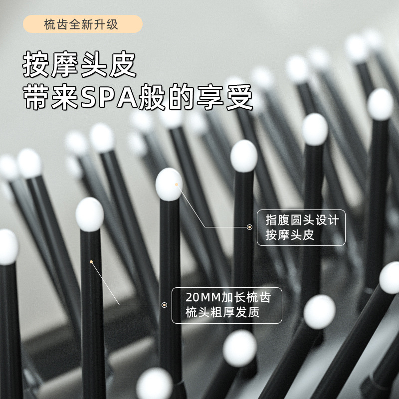 Pequeño peine portátil plegable peine airbag cojín de aire peine de las mujeres especial de masaje de pelo espejo peine integrado