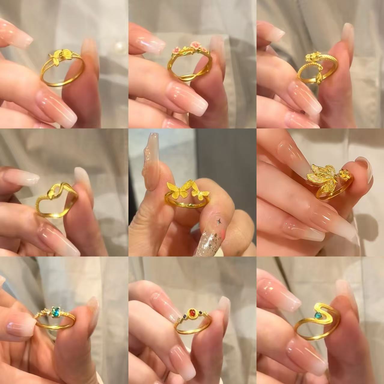 Golden retro sophisticated ring