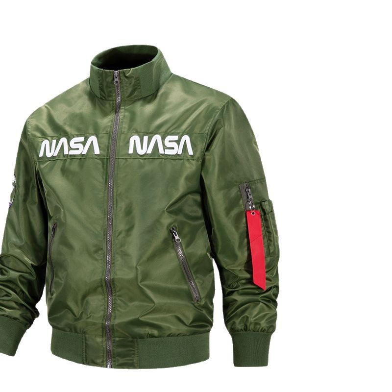 Chaqueta de béisbol transfronteriza de primavera y otoño, fina, moderna, con insignia bordada, estilo piloto de la NASA, para hombre, abrigo de trabajo de comercio exterior image 6