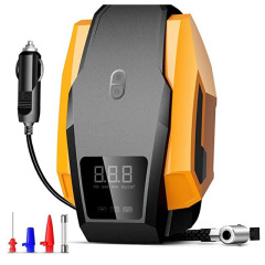 Digital display car air pump 12 electric portable air pump with lighting tire pressure preset air pump cross-border English