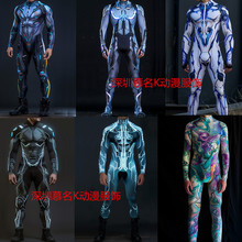 跨境外贸新品万圣节派对表演装3D动漫连体衣 cosplay连体衣