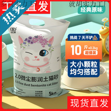 比亿奇土猫砂斤大批量批发 宠物店猫咖专用无尘除臭猫砂
