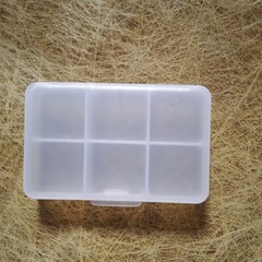 メーカー卸売りは新しいフロスト六格の小さな薬箱プラスチック収納箱アクセサリー錠剤カプセル仕切り箱を厚くした