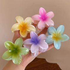 女性8cmリゾート風紫荊花クリップ後頭部ヘアクリップ卵花飾り気質サメクリップ