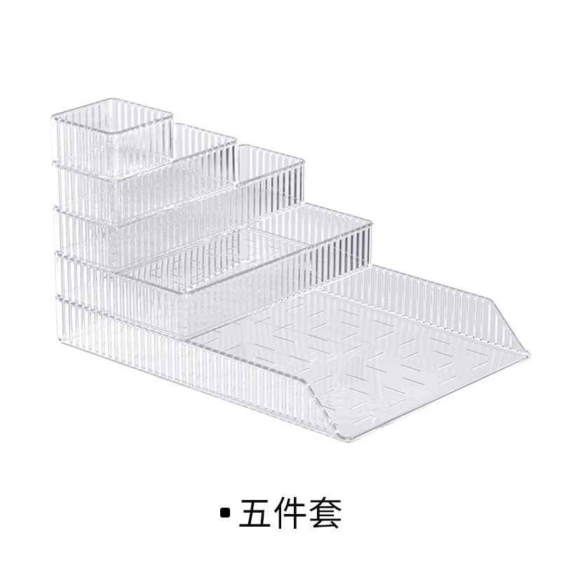家庭用引き出し内蔵化粧品収納ボックス分離アクリルドレッシングテーブルデスクトップスキンケア製品収納ボックス|undefined
