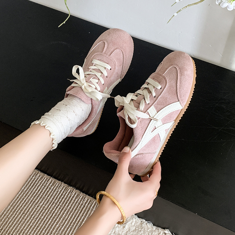 Zapatos de entrenamiento de mujer, primavera y otoño nuevos zapatos de suela suave, altura transpirable, zapatos de suela gruesa, zapatos de muffin, zapatos de skate de mujer