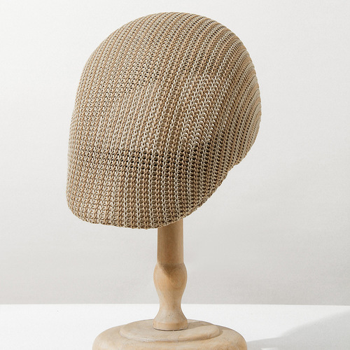 Women's summer sun protection hat, fisherman's hat, sun hat, versatile UV-protective trendy face-covering straw hat and beret for spring and autumn