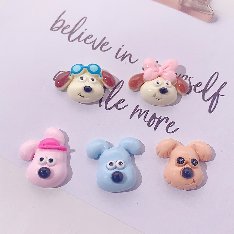 Nuevas gafas de sol para perros accesorios de resina diy caja de papelería de pegamento crema adornamiento de pelo agujero agujero zapatos material colgante al por mayor