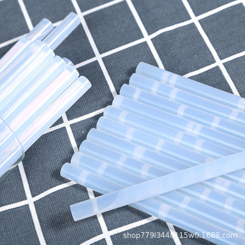 [Factory wholesale] 7/11mm high viscosity environmentally friendly transparent white glue stick hot melt glue large glue strip hardware hot melt glue stick