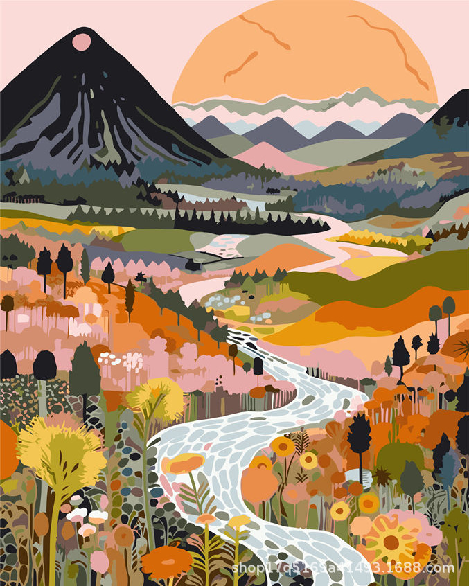 Pintura al óleo digital DIY pintura al óleo hecha a mano para colorear lona núcleo de pintura acrílica serie de estilo explosivo al por mayor y al por menor