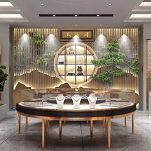 翡翠玉石元素壁纸新中式高端珠宝店前台直播间背景布玉器展柜墙纸