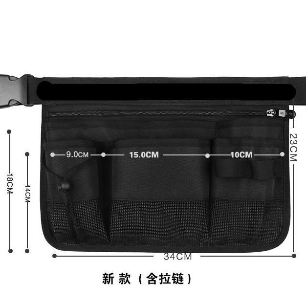 Fábrica de equipaje en stock bolsa de herramientas de la cintura kit Oxford paño de limpieza bolsa de herramientas de doble capa cremallera propiedad Square shop