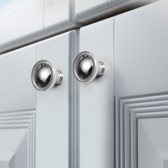 法式金色單孔抽屜小拉手現代簡約高檔輕奢圓型實心櫥櫃衣櫃門把手