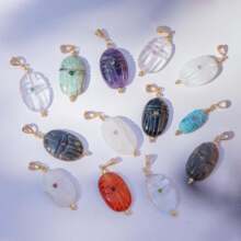 �W���羳�¿�͹���Ȼʯ��ʯ����DIY���Ͳ��L��ɫϵ��18K��ɫŮ