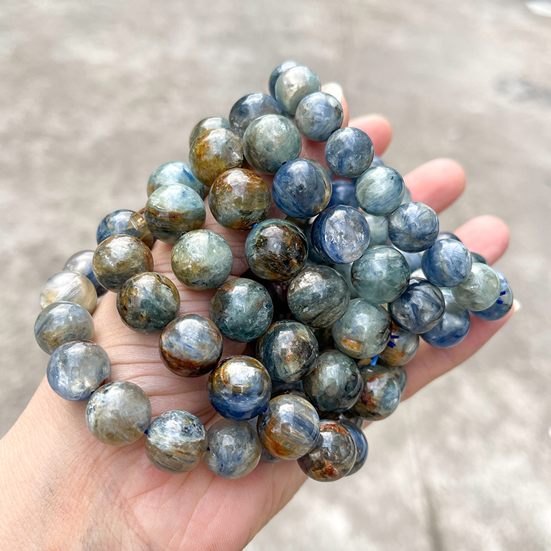 jingzhou jewelry 1a natural brazil blue crystal bracelet jardin monet high sense fashion round beads bracelet wholesale