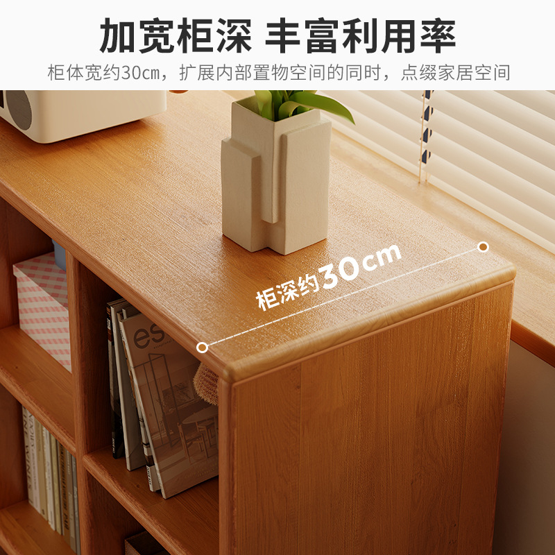 Estantería de madera maciza, cajones de piso a techo, armarios de sala de estar, armarios de rejilla combinados contra la pared, estantes de almacenamiento, estanterías cortas integradas