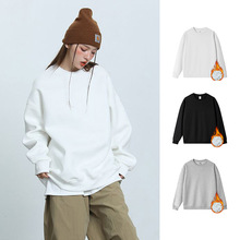 匠一跨境 加绒圆领卫衣女 2025秋冬新款宽松外套韩系外贸女装上衣