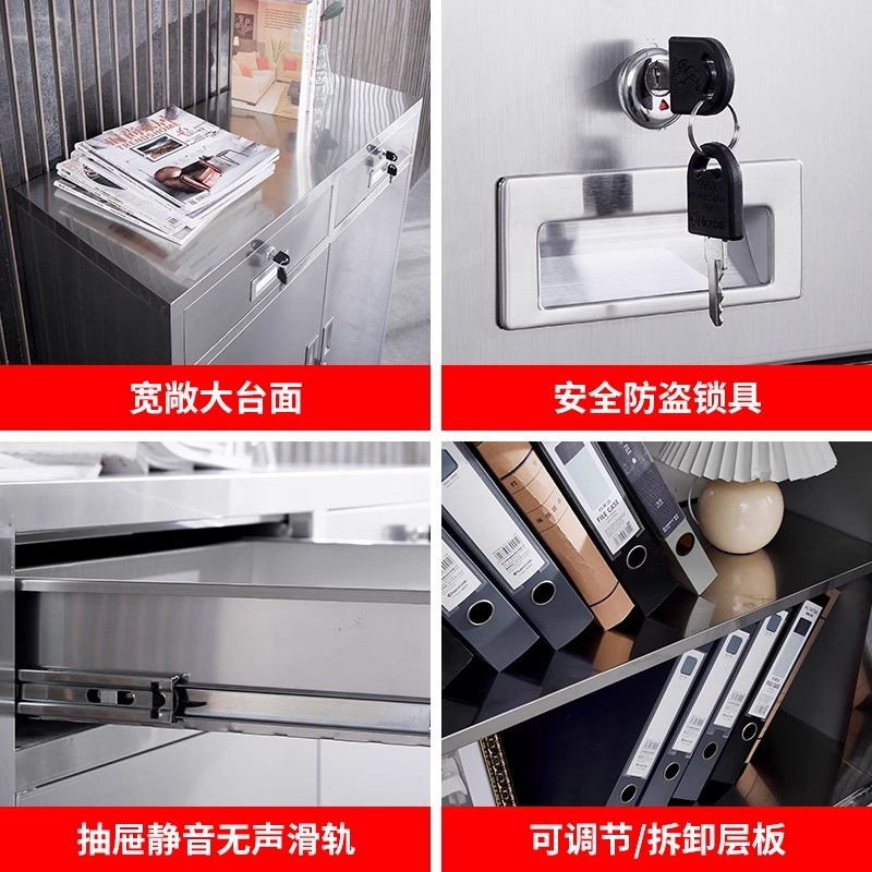 304 acero inoxidable gabinete bajo laboratorio armario móvil armario de almacenamiento hospital cajón de herramientas al aire libre con cajón de bloqueo