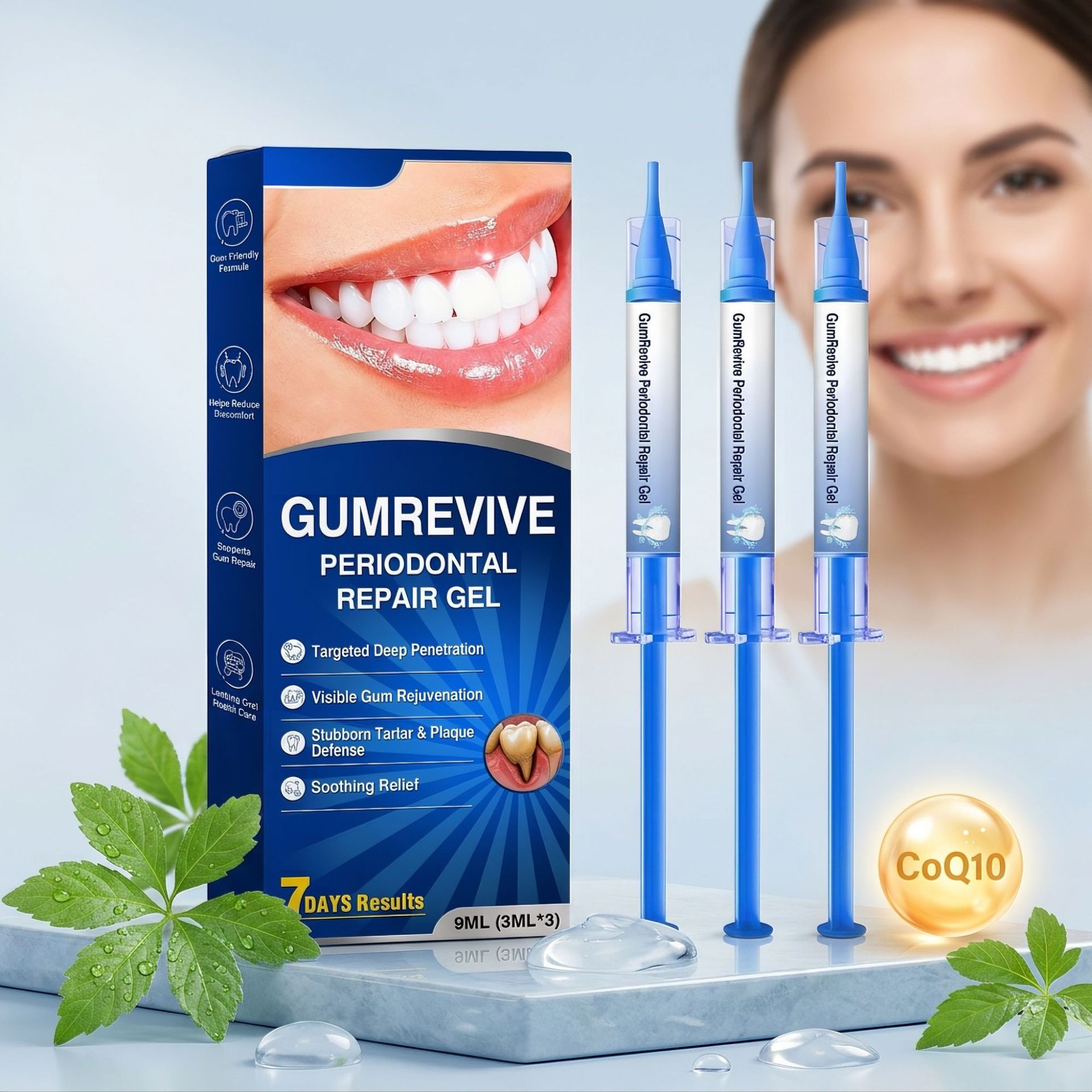 Gum Care Gel, Gentle Formula, Gum Protection, Tooth Essence, Oral Cleaning, Fresh Breath, Portable Care