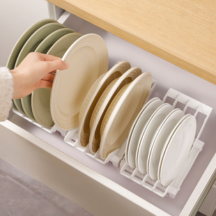 Vant Kitchen Dish Storage Rack Dish Storage Rack Countertop Drain Storage Drawer Vertical Dishes Separated Meal