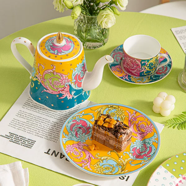 New Cup and Saucer Set Turkish Style Creative Simple Ceramic Cup Tableware Home Office Afternoon Tea Cup