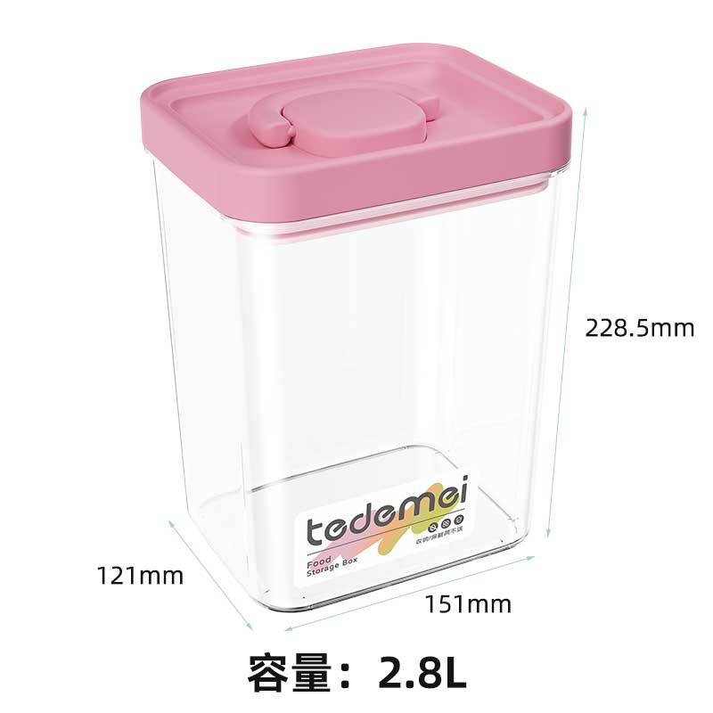 Tanque de sellado transparente de grado alimenticio portátil de granos variados, almacenamiento de bocadillos, cocina de almacenamiento, caja de preservación de PET