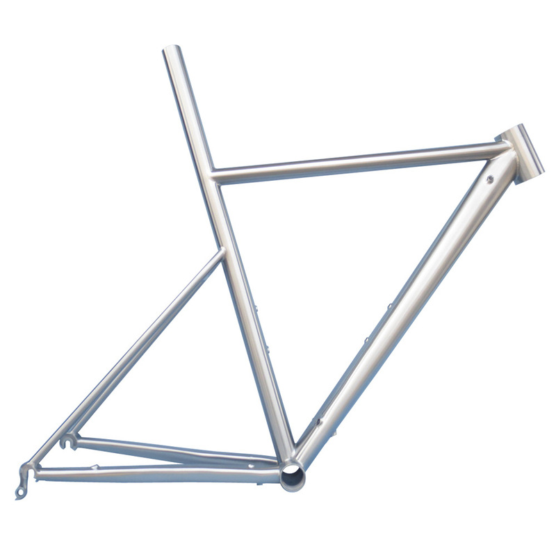 HFT titanium alloy integrated seat tube road frame internal routing flat-mounted brake Titanium Gavel