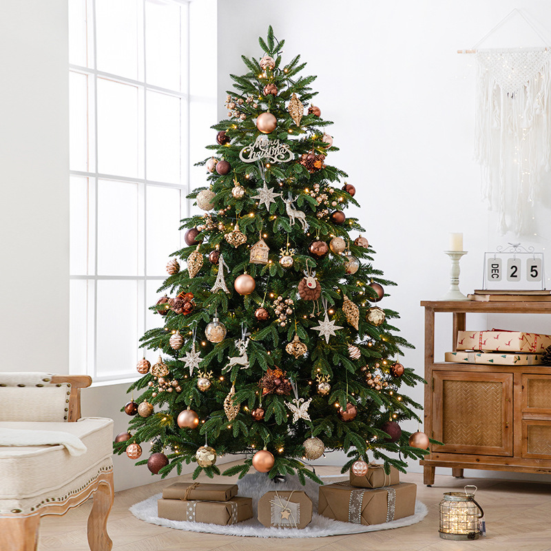 Nuevo y lujoso paquete de árboles de Navidad encriptados para decoración del hogar, artículos de decoración ambiental, adornos grandes al por mayor.