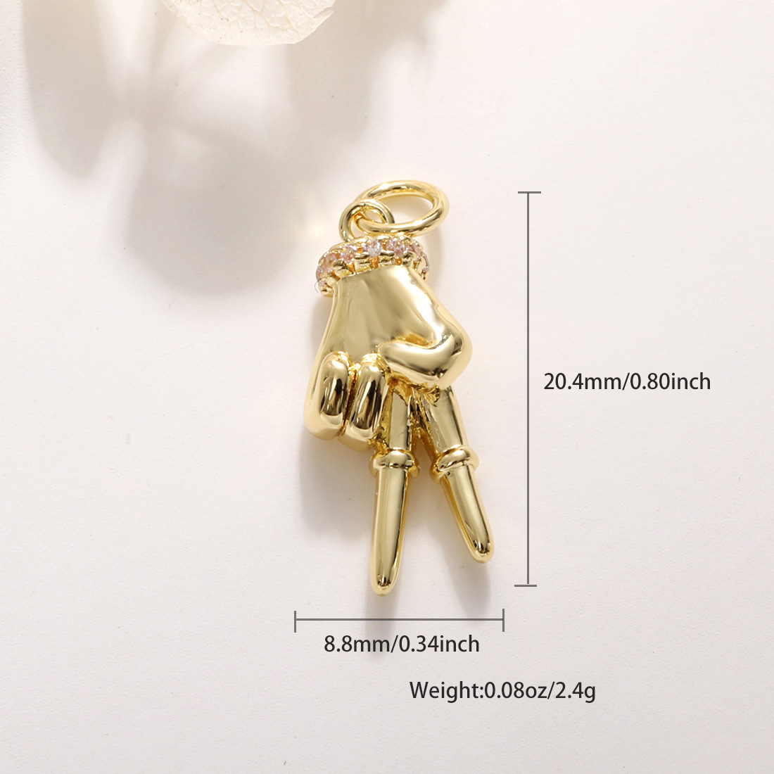 3g Weight Pendant Jewelry Making Type No Chain Chain Material 1 Piece Quantity Daily Occasion Copper Material Hand, Gesture, Antlers Pattern All Seasons Season Unisex Gender Polished Finish Enamel, Plating Design Cute, Vintage Style Style 1 Piece Copper Hand Gesture Antlers Polished Pendant 17