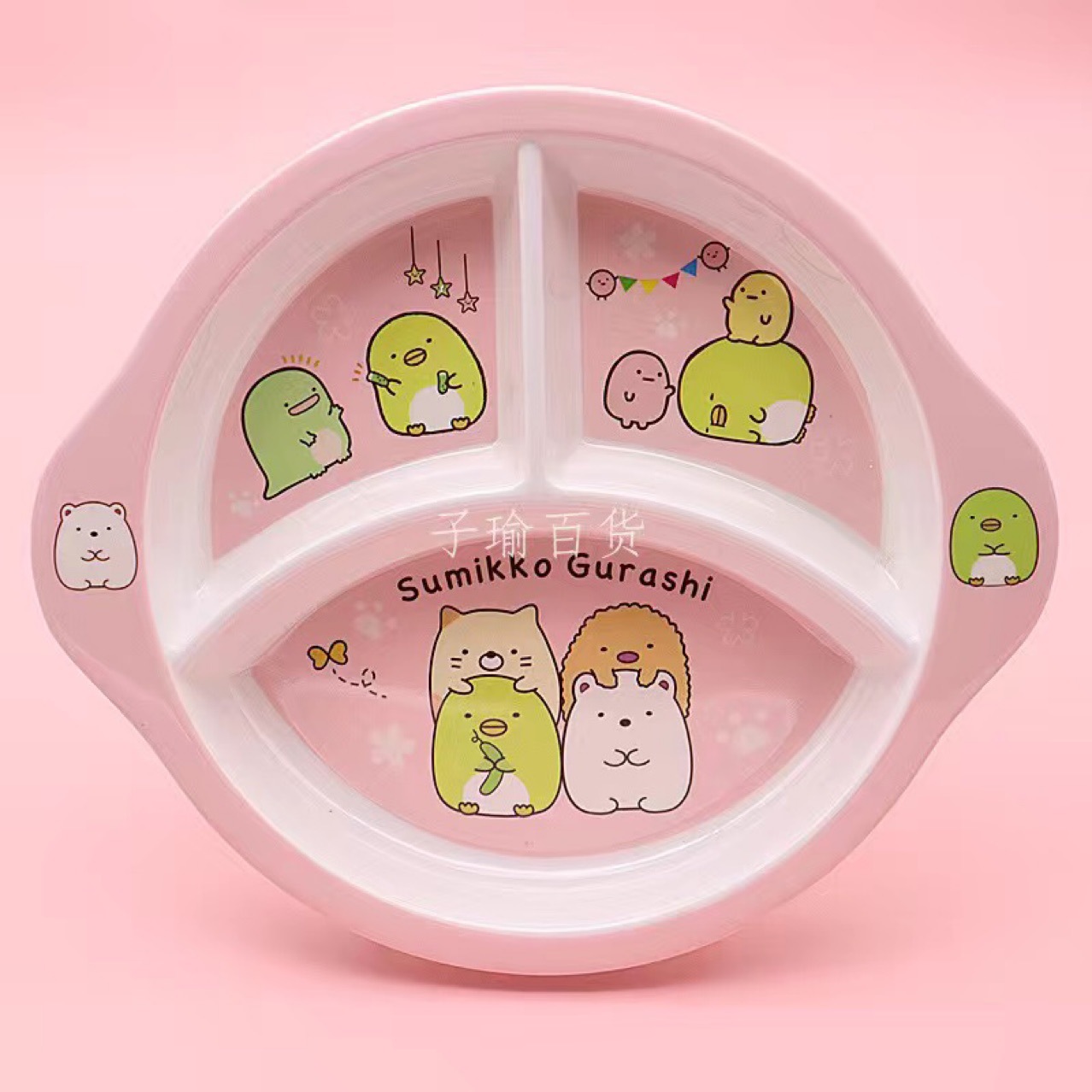 元のメーカーの卸売り膜の中で子供の段の食事の皿の円形の多格の子供の食器の3段の4段の食事の皿を貼ります。