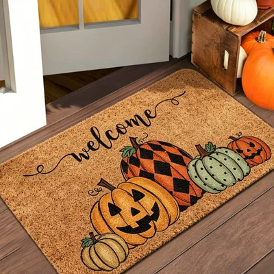 Avtomobil döşəmə paspasları — Mud-Scraping Foot Mats - zx-halloween-moment-h11-3040-silk-circle-without-overlocking