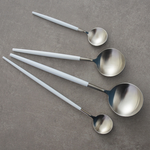 Portugal's same style silver 304 stainless steel household steak knife, fork, spoon, western tableware set, fork, spoon, chopsticks