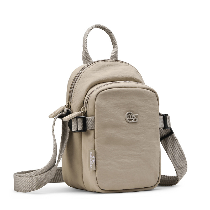 Fashionable and lightweight multi-layer women's backpack and shoulder bag 2026, simple and versatile, made of nylon fabric, water-resistant, casual and suitable for students