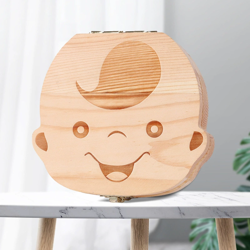 Storage box for baby teeth, souvenir box for boys