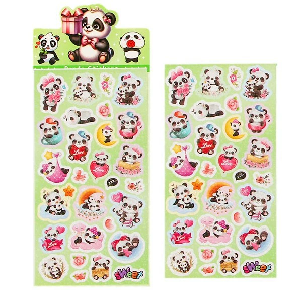 Творческие наклейки Panda PET, милый школьный декор, карманный чехол для телефона, DIY, лазерные наклейки, оптом