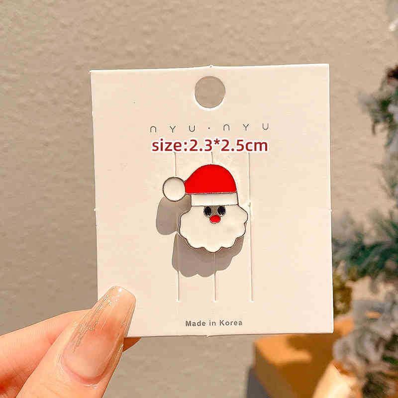 Broches de dibujos animados de Navidad adorable Papá Noel pequeño regalo pin accesorios insignia insignia ropa accesorios decoración