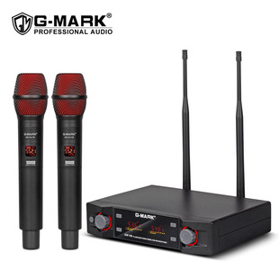 Wireless Microphone Dynamic Microphone One-To-Two Outdoor Live Streaming Singing Indoor Karaoke Performance Ew100 Long Battery Life