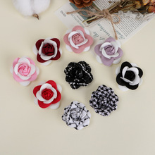 工厂直销现货小香风山茶花饰品 手工DIY发饰服装辅料胸花胸针配件