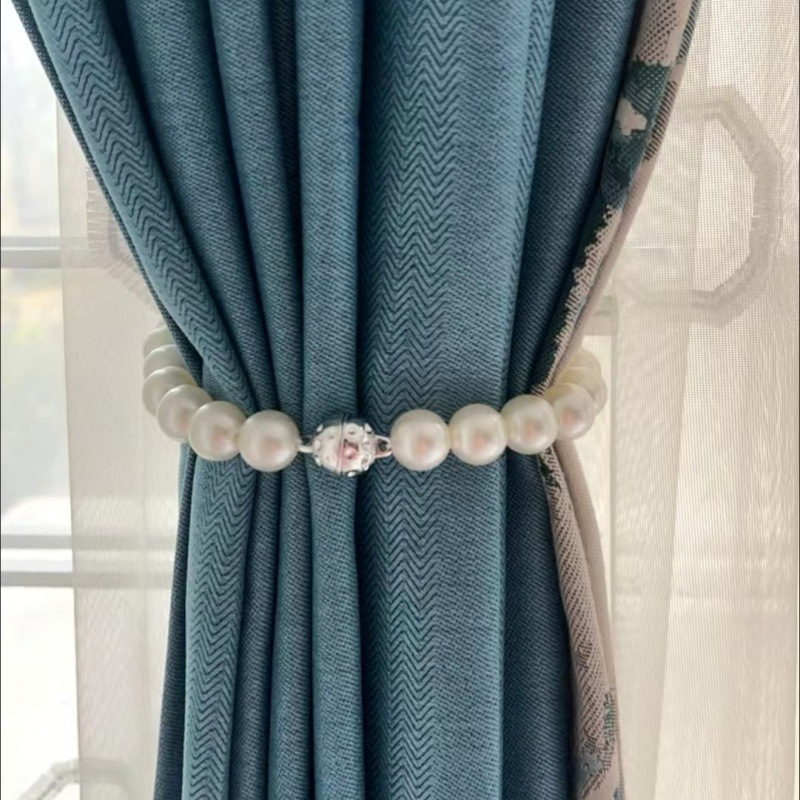 Magnetic Curtain Clips for Shower Curtains, Leak-Proof Magnetic Closure, Nail-Free Straps, Blackout Bed Curtain Clips, Magnetic Fixing Tool