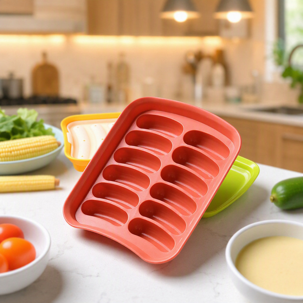 Food-grade silicone baby food preparation tool for making ham sausages, hot dogs, steamed cakes, and sausages