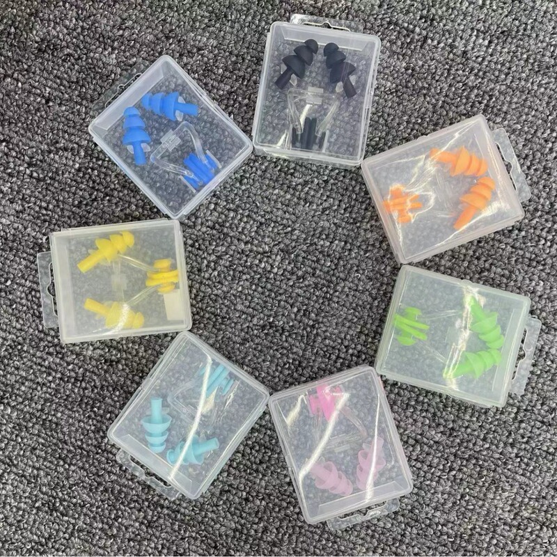 Swimming supplies nose clip earplug set F choking water equipment silicone F swimming earplug nose box wholesale Swimming supplies nose clip earplug set F choking water equipment silicone F swimming earplug nose box wholesale