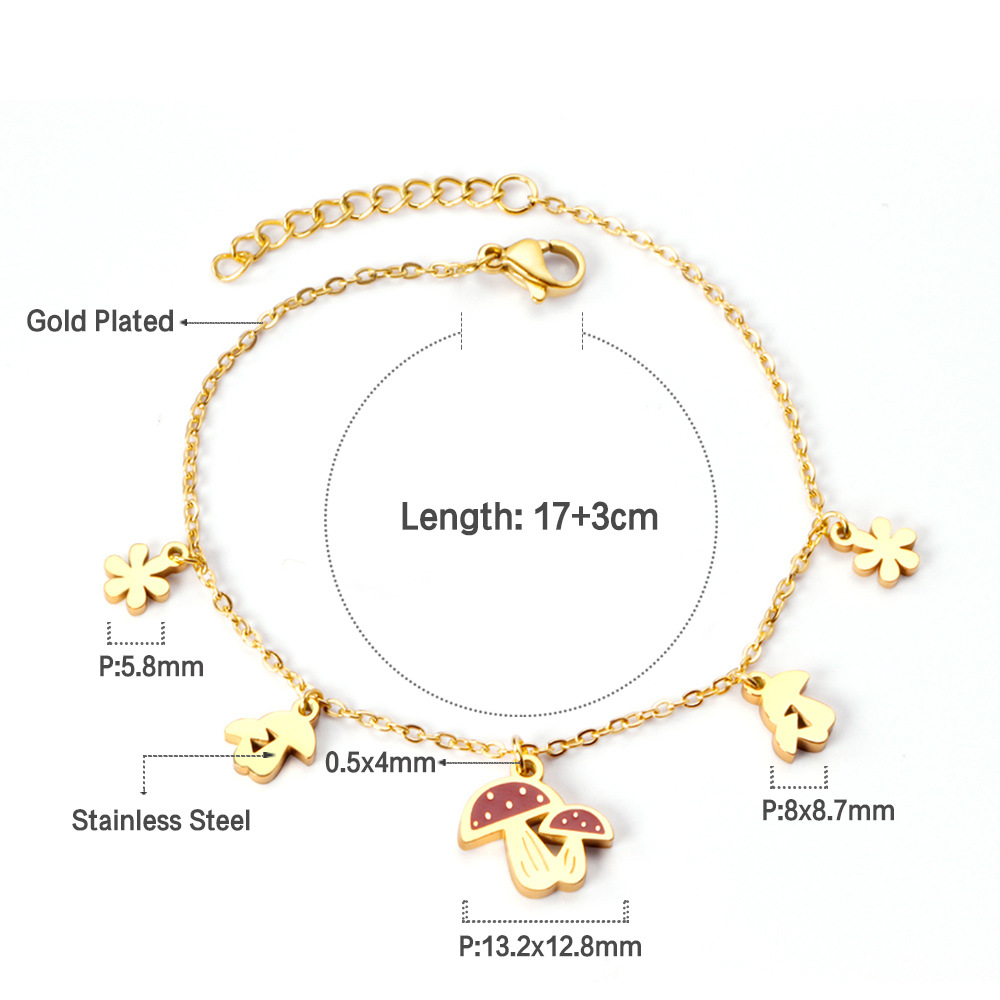 Cute Cartoon Stainless Steel Bracelets