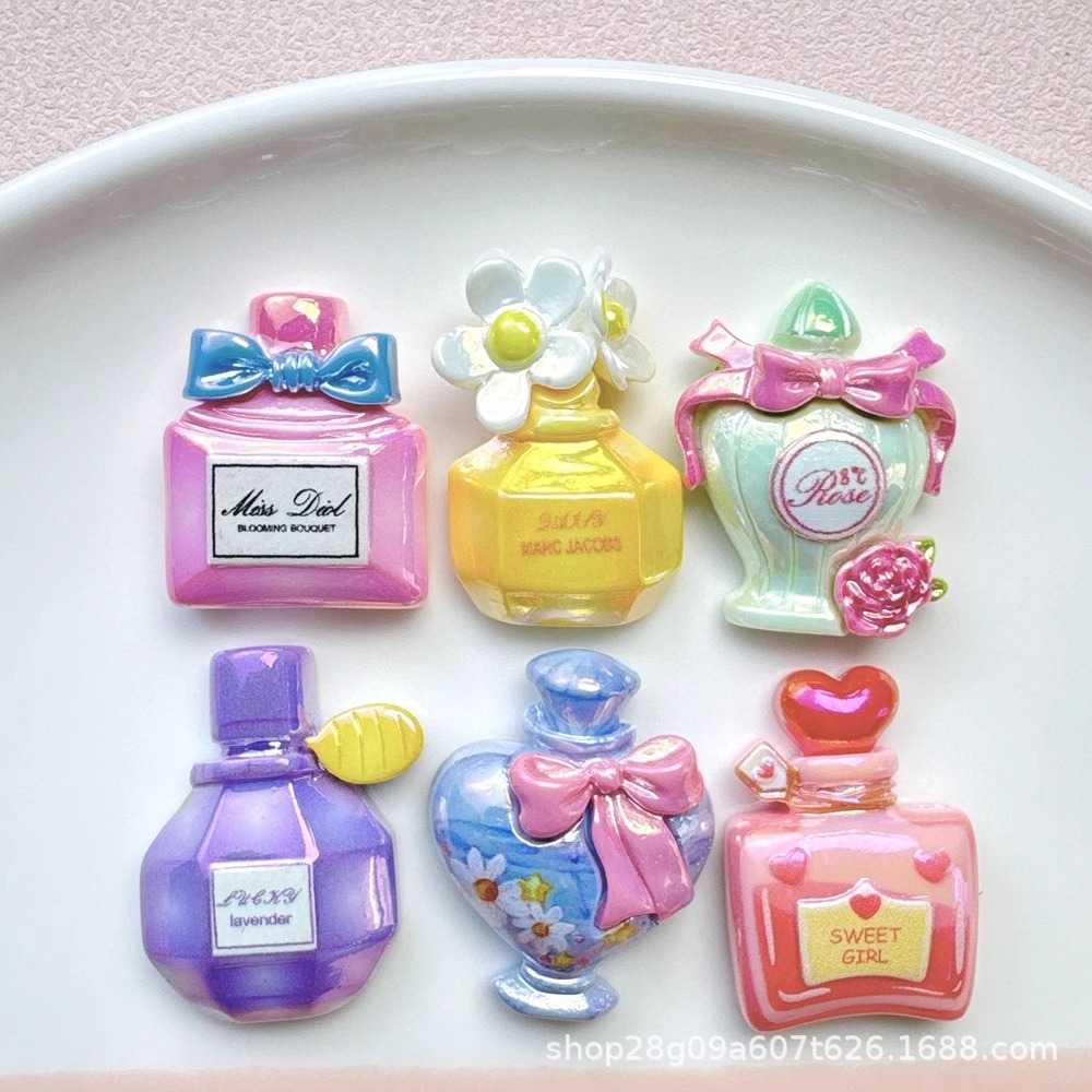 电 镀仿真卡通瓶树脂配件奶油胶diy发夹洞洞鞋扣吊坠装饰材料跨境