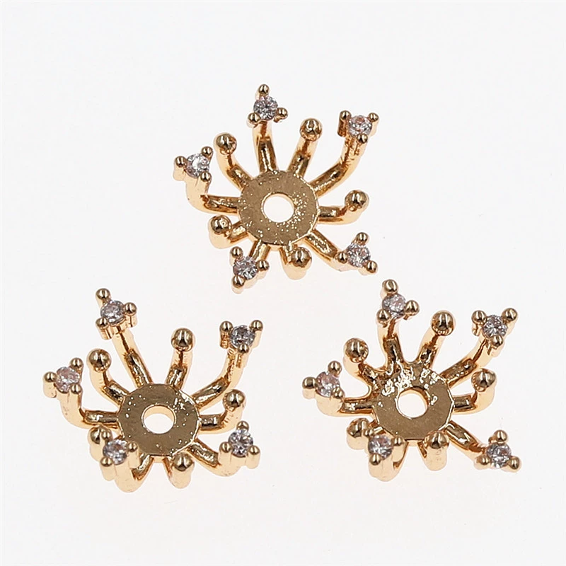 Copper accessories, Chinese hairpin, hair accessory, 11mm, micro incrustation, stamen, DIY