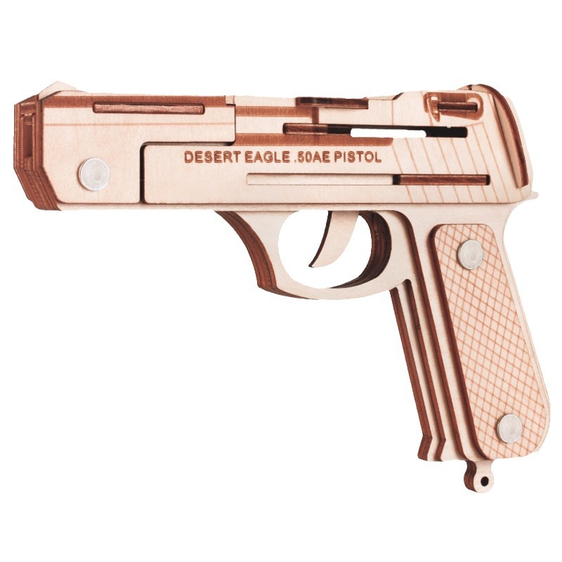 Xinlian desierto águila goma pistola-color caja transfronteriza 3D modelo DIY tridimensional rompecabezas juguete niño hecho a mano
